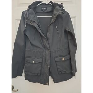 Women's Eden Society Small Hooded Cargo Jacket Black